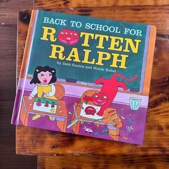 Vintage 1998 Back To School For Rotten Ralph Hardcover Book - Picture 1 of 7